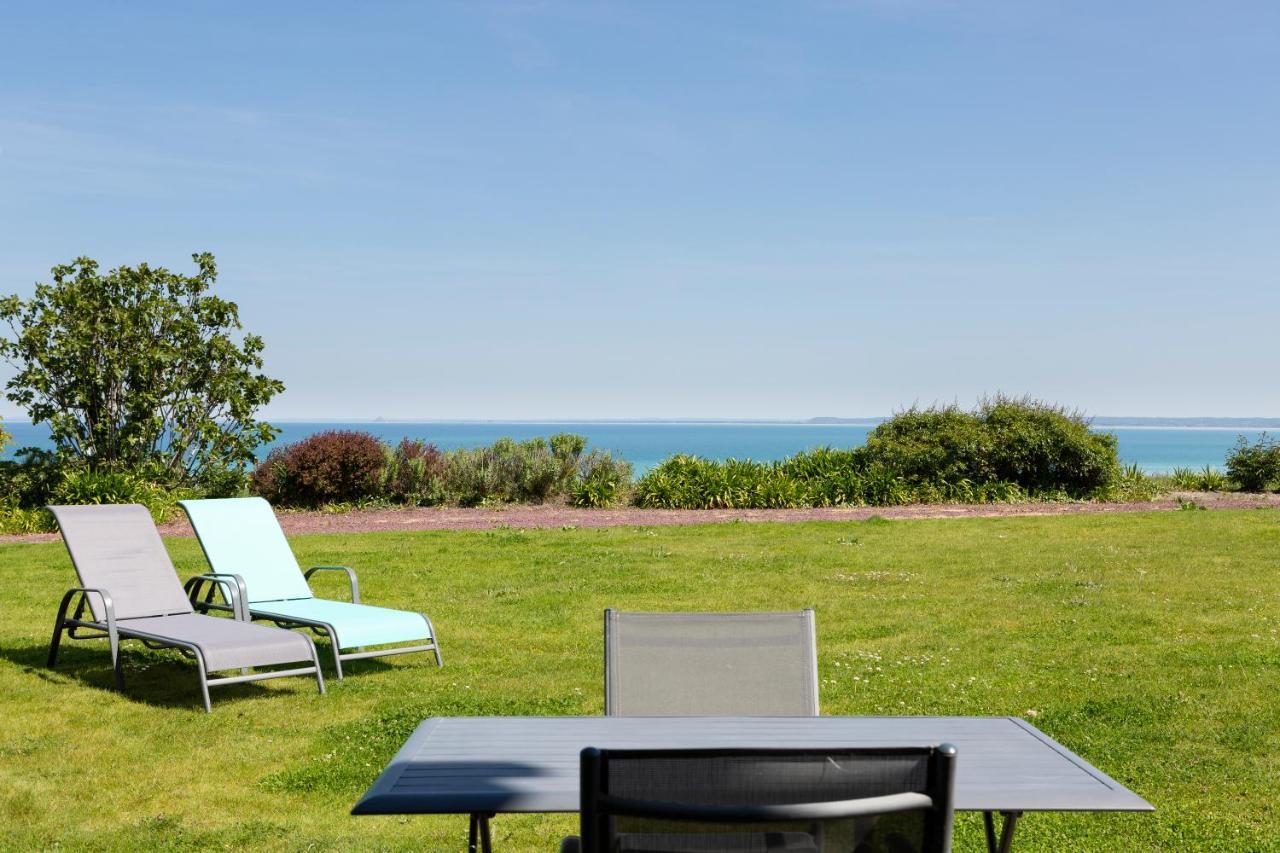 La Metairie-Du-Vauhariot - Vue Mer Et Mont Saint Michel - Piscine Chauffee - Acces Gr34 Cancale Eksteriør bilde